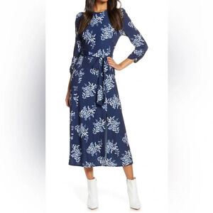 Eliza J Floral Jersey Midi Dress